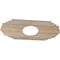 Ekena Millwork Chrysler Wood Fretwork Pierced Ceiling Medallion, Red Oak, 28"W x 14"H x 7 3/8"ID x 1/4"T CMWP28X14X0250CSRO - alternate 5